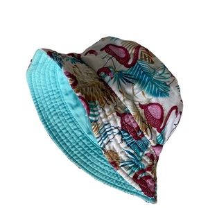 Reversible Flamingo Print Bucket Hat